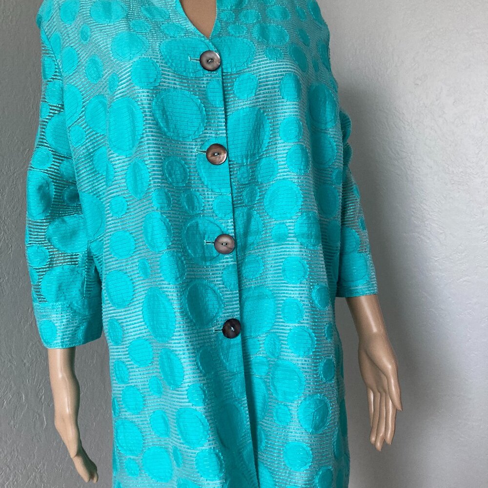 Ming Wang Turquoise Jacket Extra Large XL